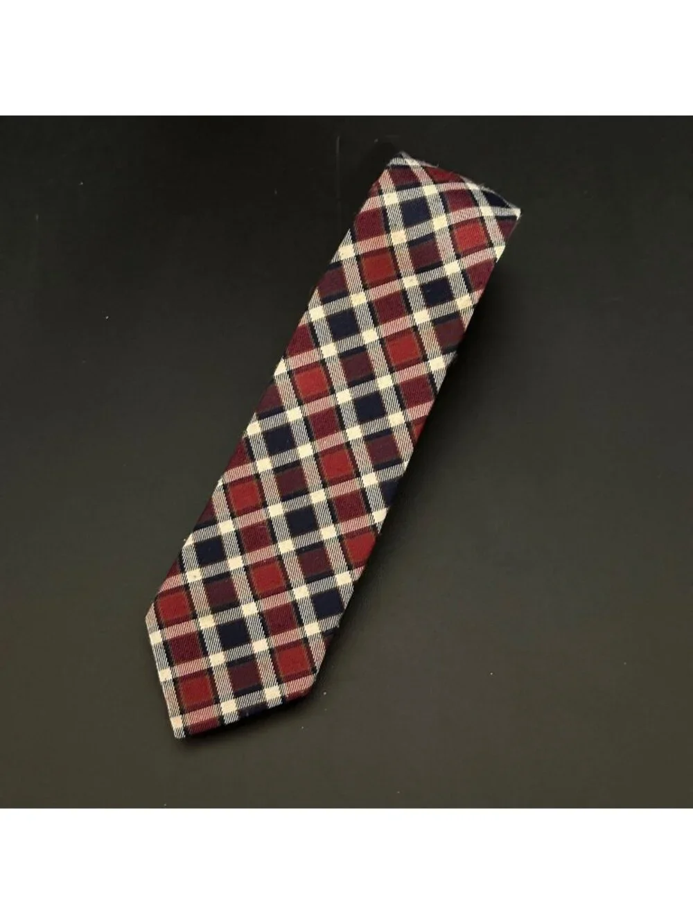 Vintage Y2K ABERCROMBIE & FITCH Plaid YOUTH Necktie Tartan Collegiate Moose Tag
